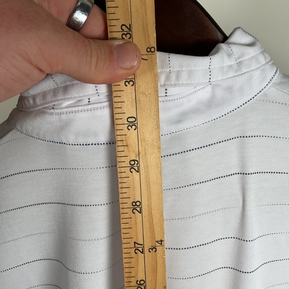 TravisMathew Pima Blend Striped Performance Polo Shirt - Men’s Large - Picture 11 of 14